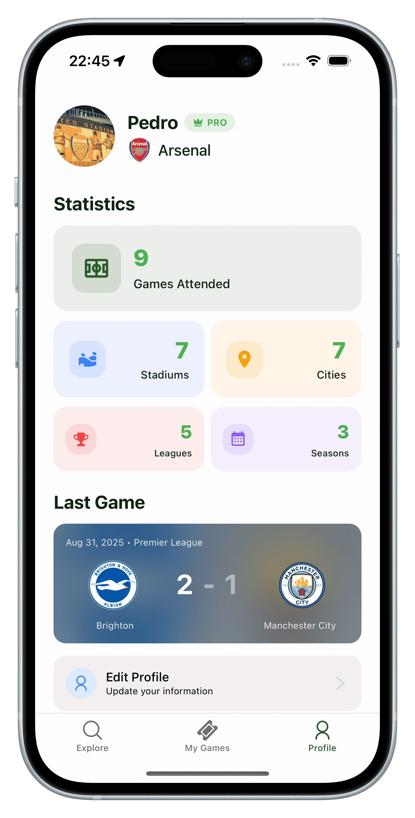 Second FootPrints screen