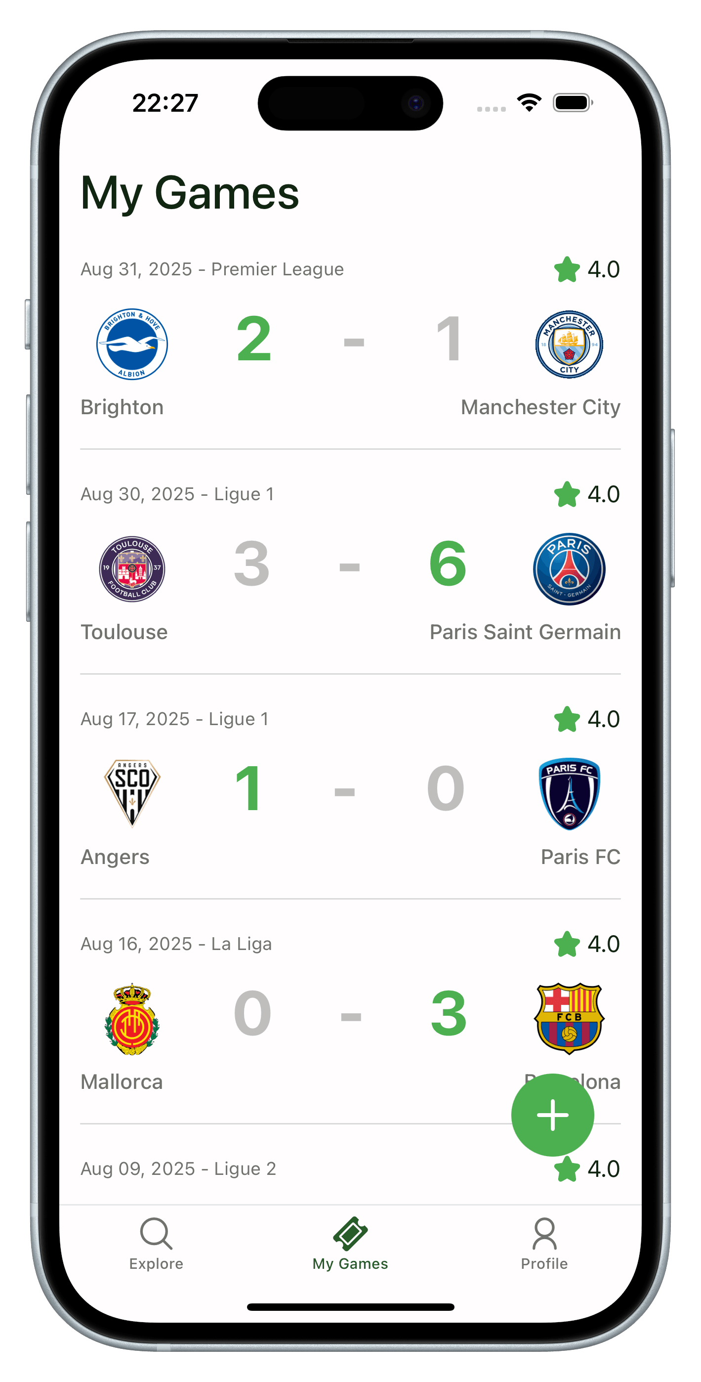 Log your games